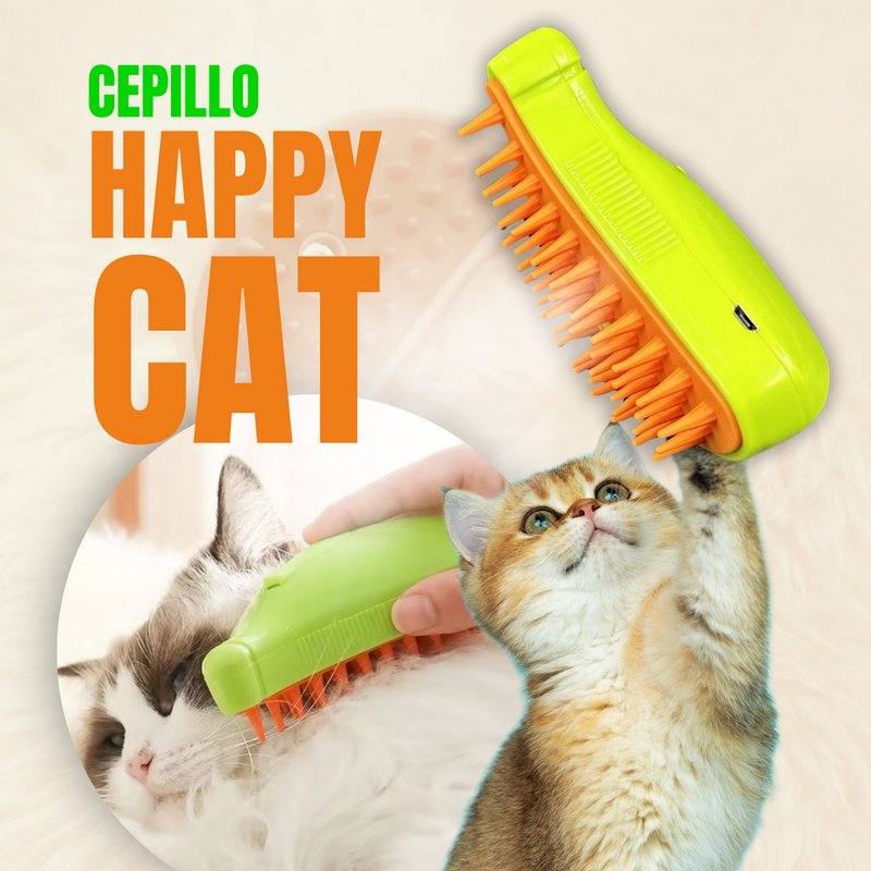 Cepillo de vapor para gatos, 3 en 1, cepillo de vapor de limpieza para gatos