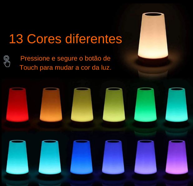 Lámpara de mesa táctil LED RGB